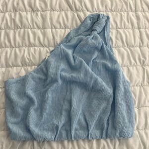 Abercrombie & Fitch Sky Blue Textured Blouse size medium